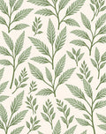 Green Leaf Patterned Elegant Design Rug