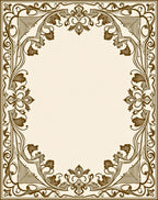 Antique Floral Swirls Art Nouveau Rug