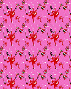 Playful Abstract Pink Splash Design Rug