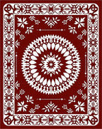 Intricate Floral Mandala Design Rug