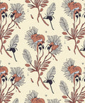 Botanical Fern Bloom Pattern Rug