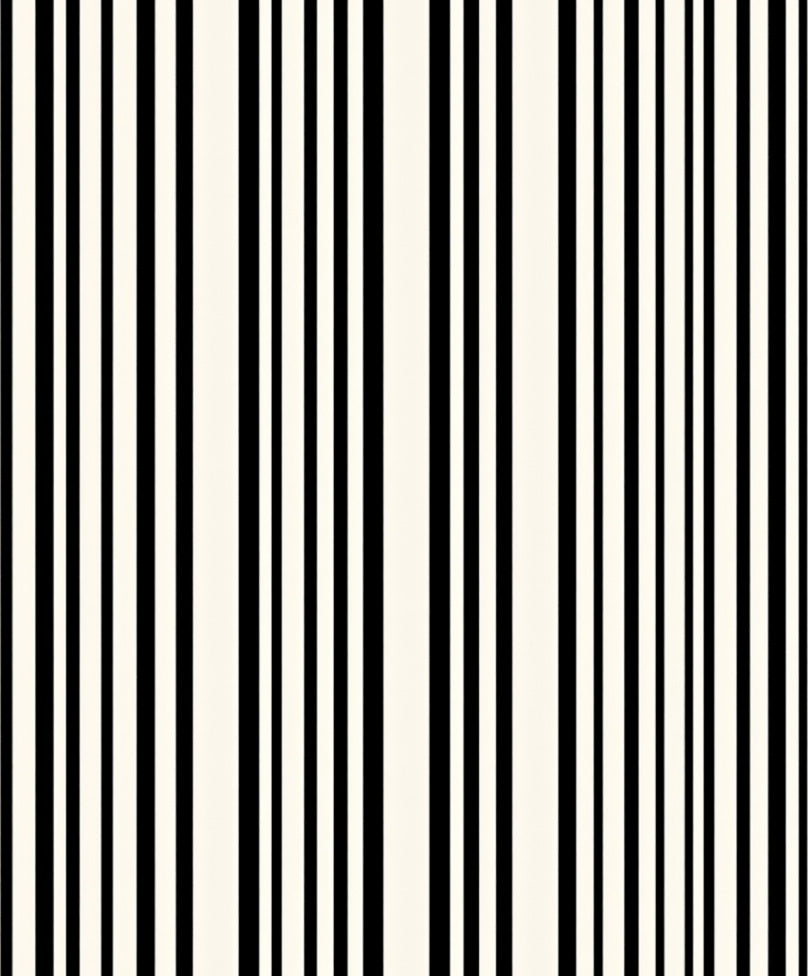 Modern Black White Stripe Runner Rug