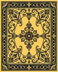 Elegant Floral Medallion Pattern Rug