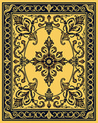 Elegant Floral Medallion Pattern Rug