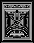 Monogrammatic Abstract Symmetry Design Rug