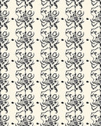 Abstract Black Cream Organic Stripes Rug