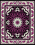 Ornate Pink and Cream Floral Mandala Rug