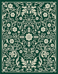 Elegant Floral Swirl Nature Pattern Rug