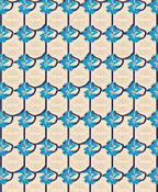 Art Deco Blue Diamond Geometric Rug