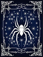 Dark Night Spider Star Pattern Rug