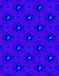 Abstract Blue Swirl Pattern Rug