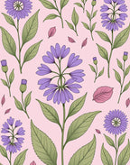 Botanical Bloom Floral Pattern Design Rug