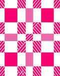 Bright Pink Grid Pattern Rug