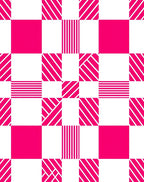 Bright Pink Grid Pattern Rug