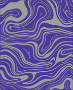 Purple Gray Swirl Pattern Rug