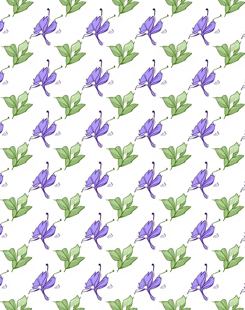 Foliage Flower Pattern Delight Rug