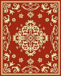 Elegant Floral Medallion Patterned Rug