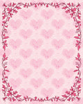 Pink Heart Vine Pattern Rug