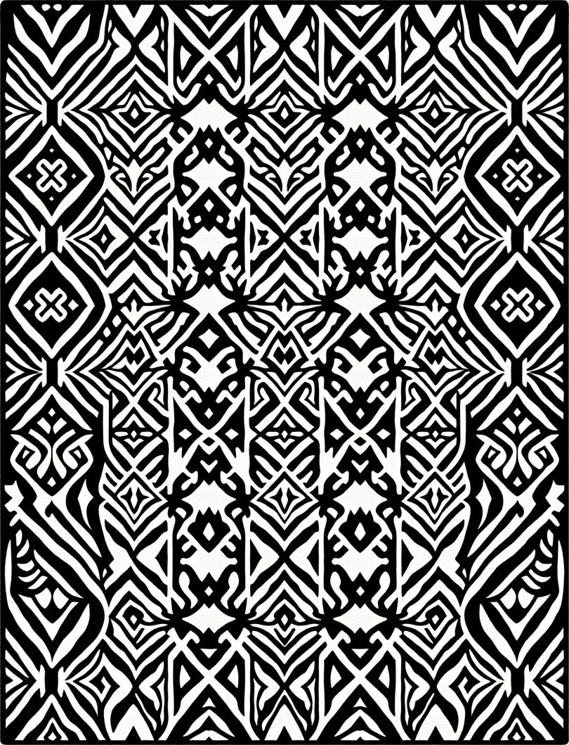 Bold Aztec Inspired Geometric Repeat Design Rug