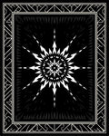 Black White Geometric Starburst Pattern Rug