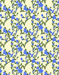 Blue Flowers on Cream Background Rug