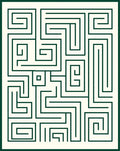 Intricate Maze Pattern Design Rug