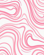 Pink Swirl Flow Pattern Rug