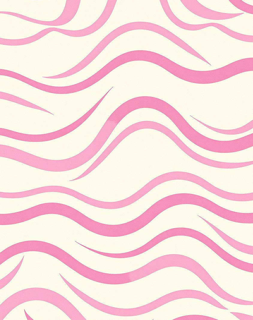 Pink Swirl Pattern Wave Design Rug