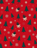 Christmas Tree Snowflake Pattern Rug