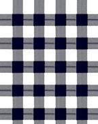 Classic Navy White Gingham Check Rug