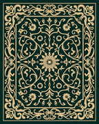 Elegant Floral Scrollwork Design Rug
