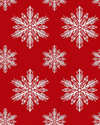 White Snowflake Patterned Festive Design Rug