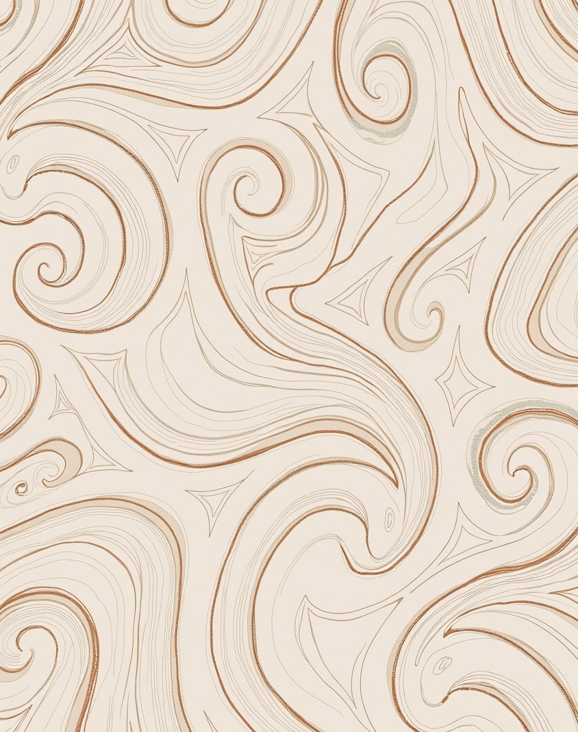 Elegant Swirl Abstract Pattern Rug