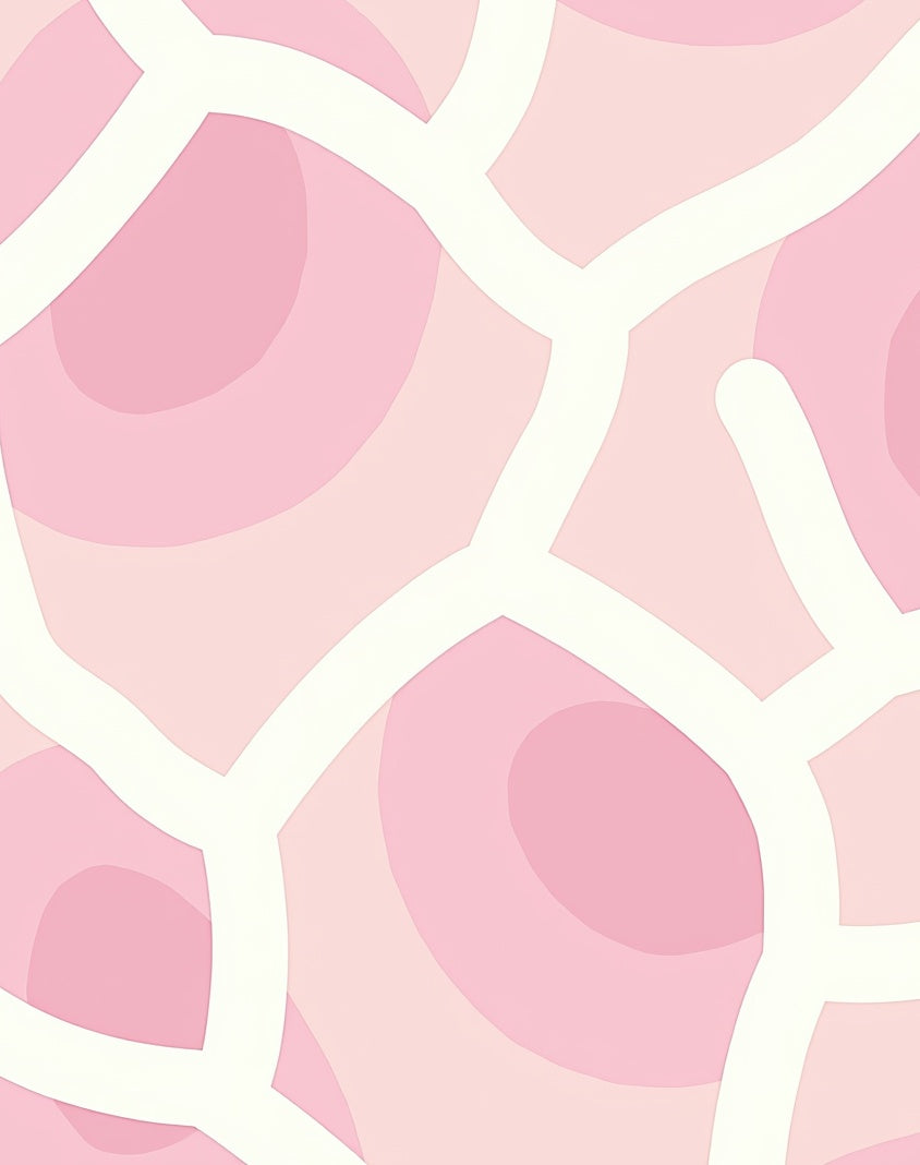 Pink Organic Layered Abstract Rug