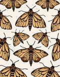 Brown Moth Pattern Woodland Design Rug