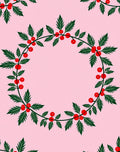 Festive Green Red Berry Garland Design Rug