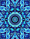 Radial Blue Aqua Pattern Rug