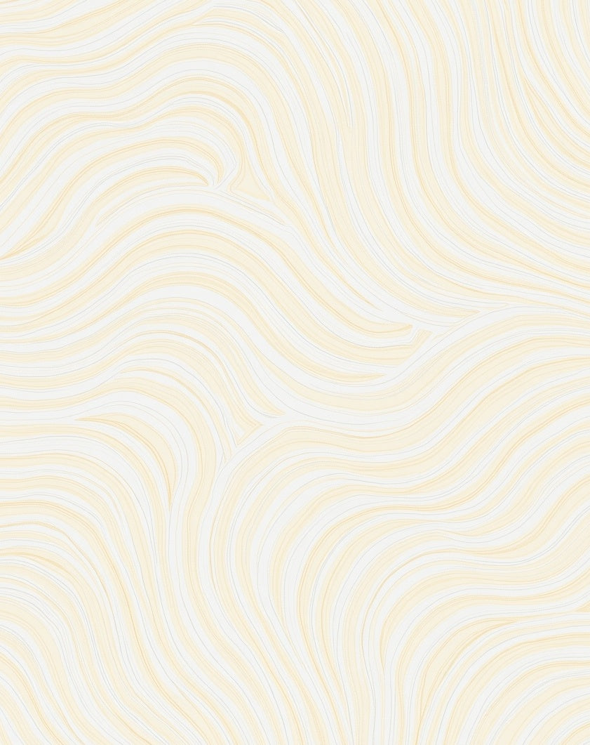Serene Pale Yellow Flowing Lines Rug