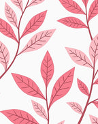 Pink Floral Branch Pattern Rug