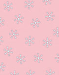 Pink Snowflake Pattern Rug