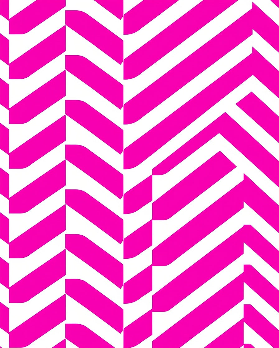 Bold Pink Chevron Pattern Rug