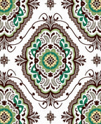 Intricate Floral Medallion Pattern Design Rug