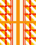 Modern Geometric Grid Pattern Rug
