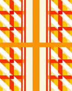 Modern Geometric Grid Pattern Rug