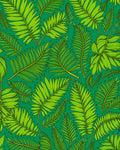 Lush Green Tropical Foliage Rug