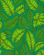 Lush Green Tropical Foliage Rug