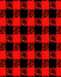 Rustic Red Black Buffalo Plaid Pattern Rug