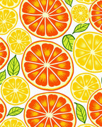 Citrus Slice Bright Fruit Pattern Rug