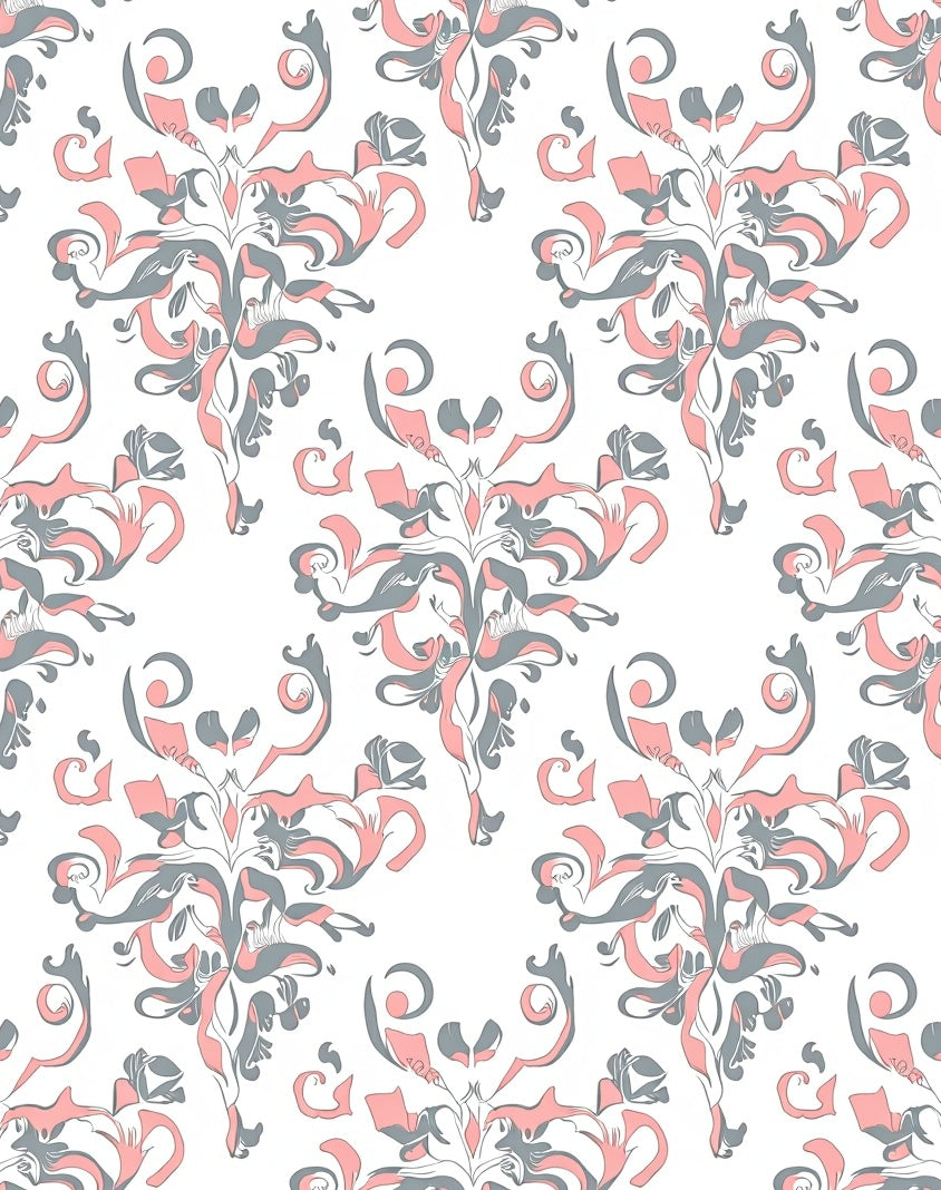 Floral Swirls And Flourishes Pattern Rug