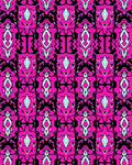 Pink Black Abstract Geometric Pattern Rug